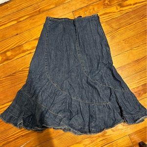 DKNY Jean midi skirt